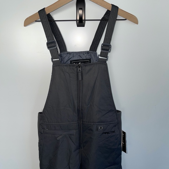 Arctic Youth Insulated Bib Overalls Charcoal Size Large NWT - Picture 2 of 9